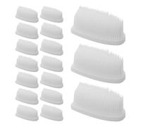 HOODANCOS 30pcs Silicone Toothbrush Heads Nano Manual Toothbrush Replacement Ultra Soft Bristles Hygienic Brushing Solution White for Household and Travel Use