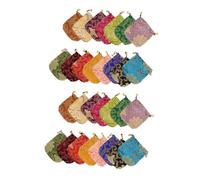 HOODANCOS 30pcs Silk Brocade Drawstring Pouch Embroidered Jewelry Organizer Bags with Gentle Lining for Travel Wedding Keepsakes Vintage Chinese Style Sachets in Colors