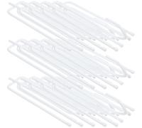 HOODANCOS 30pcs Stainless Steel Curtain Hooks Metal Pleat Shaped Drapery Hooks Smooth Design Rust-Resistant Window Curtain Accessories for Heavy Drapes