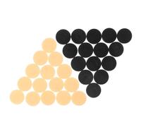 HOODANCOS 32 Pieces Backgammon Checkers Pieces Set Round Plastic Chess Game Accessories Beige and Black Board Game Checker Figures