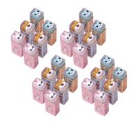 HOODANCOS 36pcs Cute Animal Stationery Erasers for Students with Portable PVC Material and Easy to Erase Pencil Marks, Rectangular Shape with Kawaii Cartoon Designs, for Back to School