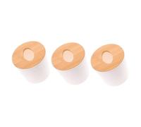 HOODANCOS 3Pcs Bamboo Tissue Box Cover with Removable Lid Cube Tissue Paper Storage Container for Bathroom Living Room