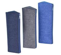 HOODANCOS 3Pcs Capacity Pencil Bag Portable Pen Holder with Zipper Compact and Stylish Pencil Organizer for Stationery for Students Writers and Artists