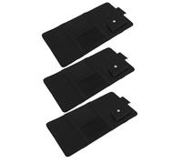 HOODANCOS 3pcs Car Sun Visor Organizer Set PU Leather Multi-Function Visor Storage Bag with Card Holder Sunglasses Clip for Registration and Insurance Documents, Black