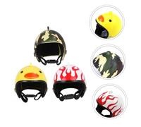 HOODANCOS 3PCS Chicken Helmet for Pets Elastic Comfortable Bird Headwear for Hens Ducks Parrots Safe Plastic Poultry Safety Hat Funny Protective Cap for Birds