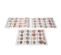 HOODANCOS 3pcs Diabetic Diet Meal Chart Set - Healthy Eating Guide Poster for Diabetes and Pre-Diabetes - Low Sugar Food List and Daily Nutrition Planner for Kitchen