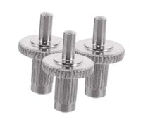 HOODANCOS 3pcs Electric Guitar Bridge Adjustment Screws with Roller Saddle Studs Chrome Mounting Inserts for Precise Height Control Compatible with Various Electric Bass and Guitar Bridges