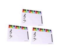 HOODANCOS 3pcs Erasable Plastic Music Staff Whiteboards for Teaching and Practice Portable Stave Boards for Classroom and Home Music Notation Smooth Write and Erase Surface