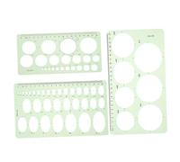 HOODANCOS 3Pcs Geometric Drawing Stencil Templates for Students Architects Designers Engineers Circle Protractor Drafting Ruler and Measuring Tools for School Office