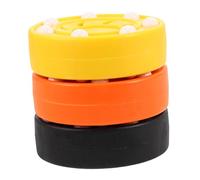 HOODANCOS 3pcs Inline Hockey Pucks with Roller for Indoor and Outdoor Street Hockey Training Wear-resistant Sports Supplies for All Ages and Skill Levels