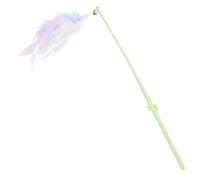 HOODANCOS 3pcs Interactive Cat Teaser with Green Cactus Handle Bell for Indoor Cats Self-play Stress Relief and Exercise Encouraging Engagement and Boredom Reduction