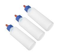 HOODANCOS 3pcs Ml Farm Feeding Bottle with Soft Silicone Nipple for Puppy and Lamb, Imitates Real Nursing, Easy to Clean, Sturdy Plastic Design for Livestock Nursery Situations