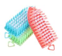 HOODANCOS 3pcs Nail Cleaning Brush Set Portable Nail Duster Scrubber Multi-purpose Curved Brushes for Fingernail and Shoe Cleaning at Home
