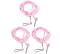 HOODANCOS 3pcs Pink Nylon Glove Clips with Anti-Lost Function, Easy to Use Mitten Lanyards, Portable Neck Hanging Glove Holder Straps for Winter
