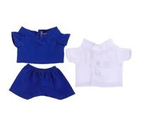 HOODANCOS 3pcs Plush Doctor Outfit for Dolls Soft Costume Accessories for Plush Bears Cute Blue Dress Up Clothes for Imaginative Play