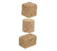 HOODANCOS 3pcs Realistic Mini Hay Bales for Dollhouse Decorations Farm Accessories Autumn Harvest Table Decor Lifelike Straw Haystack Models for DIY Craft Scenes