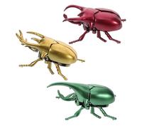 HOODANCOS 3pcs Realistic Wind Up Beetle Models for for Halloween April Fool's Day Engaging Fake Insect Figures for Skill Building Portable Play