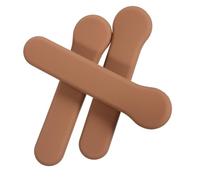 HOODANCOS 3Pcs Silicone Door Handle Cover Sleeve Door Knob Crash Cushion Protective Pads in Coffee Brown for Home and Bedroom Flat Levers