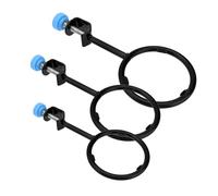 HOODANCOS 3pcs Silver Iron Laboratory Support Rings Set with Cross Clamp, Medium and Large Closed Rings for Chemistry Lab Experiments and Lab Stand Support