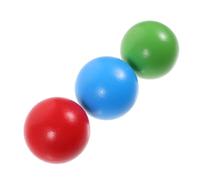 HOODANCOS 3pcs Small Wooden Croquet Ball Set 4.5cm for Outdoor Lawn Games Red Blue Green Wooden Balls for Family Backyard Play and Parties