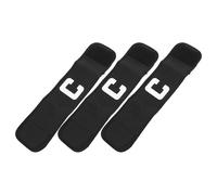 HOODANCOS 3pcs Soccer Captain Armbands with Anti-slip Design Bands for Football Team Leaders Black Sleeve Marks for Players