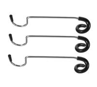 HOODANCOS 3pcs Stainless Steel Tent Hook Heavy Duty Light Pole Hooks for Camping Lanterns with Anti-skid Rubber, Protects Items from Abrasion, for Outdoor Fishing and Party Use