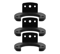 HOODANCOS 3pcs Universal Black Mic Hooks Wall Mounted Silicone and Iron Microphone Holders Lightweight Design Suitable for Studio and Home Recording