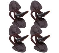 HOODANCOS 4 Sets Brown Coat Buckle Toggle Buttons with Robust Resin and Artificial Leather Construction, Classic Elegance Design for Daily Wear and Business Settings, Versatile Application