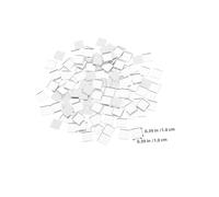 HOODANCOS 400pcs Silver Self Adhesive Mirror Mosaic Tiles for DIY Crafts Fire-Resistant Glass Art Pieces Water-Resistant Square Glass Tiles for Home Decoration and Jewelry Projects