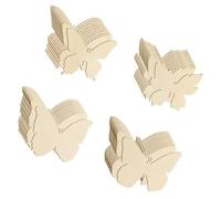 HOODANCOS 40Pcs Wooden Butterfly Cutouts DIY Craft Pieces Blank Wood Slices for Painting Carving Creative Decorations and Adult Art Projects