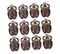 HOODANCOS 48pcs Rhinestone Scarab Charm Jewelry Rhinestone Scarab Pendant Egyptian Beetle Charm Beetle Alloy Pendants with Crystal Dangle Accessory
