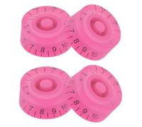 HOODANCOS 4pcs Acrylic Guitar Potentiometer Knobs Volume and Tone Control Caps for Electric Guitar and Bass with Bright Colour Design, Suitable for Stage Performances and Studio Recordings