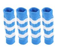 HOODANCOS 4pcs Adjustable Dog Leg Protector Sleeves Elastic Knitted Breathable Socks for Small Breed Front and Back Legs Warmers Blue