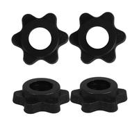 HOODANCOS 4pcs Barbell Self-locking Nuts Hex Lock Collar Dumbbell Pole Accessories for Home Gym Fitness Equipment Easy Install Secure Fit Barbell Bar Nuts