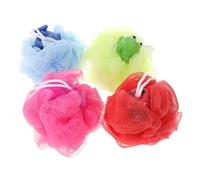 HOODANCOS 4pcs Bath Loofah Sponge Set - Cartoon Animal Exfoliating Body Scrubber for - Soft Mesh Shower Pouf for Boys and Bathing