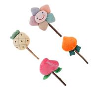 HOODANCOS 4pcs Catnip Lollipop for Cats Interactive Pet Chewing and Teething Natural Cat Polygonum Stick Sturdy Bite-resistant Random Style