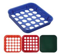 HOODANCOS 4pcs Coin Separator Tray Set with Color-Coded Flat Plastic Coin Sorting Trays for Quarters and Change Counting for Bank Office and Festival Use