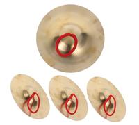 HOODANCOS 4pcs Copper Finger Cymbals for Lightweight Marching Percussion Instrument Educational Orff Music for Boys and Portable Hand Cymbals for Dance and Group Activities