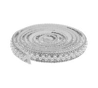 HOODANCOS 4pcs Crystal Ribbon Self Adhesive Rhinestone Strips with Shimmering Pearls and Zircon Accents Easy to Use for Wedding Invitation Decor and Scrapbook Embellishments