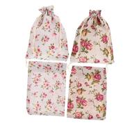 HOODANCOS 4pcs Empty Lavender Sachet Bags Drawstring Breathable Storage Pouches for Dried Flowers Jewelry Wrapping Chinese Holidays Birthdays Weddings