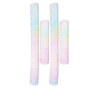 HOODANCOS 4pcs Flexible Silicone Ruler Set with Dual Scale, Compact and Bendable Measuring Tools for Office and Drawing, for Professionals and Teachers