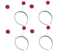 HOODANCOS 4pcs Glitter Cosplay Headbands for Women Comfortable Spring Hairbands with Foam Balls Halloween Party Costume Accessories Unique Decorative Headwear