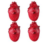 HOODANCOS 4pcs Halloween Scary Bloody Heart Model Realistic Human Organ Simulation Body Part For Zombie Party Decorations Horror Props And Seasonal Festive Decor