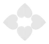 HOODANCOS 4pcs Heart-shaped Foam Cake Dummy Set 6-inch (15cm X 7cm) Bakery Decorating Prop for Wedding Display, Cake Decorating Practice, and Party Accessories