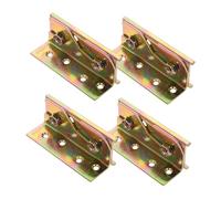HOODANCOS 4pcs Heavy Duty Bed Hinge Set with Screws Adjustable Thickened Bed Frame Brackets for Headboard Connection Furniture Hardware