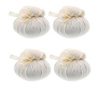 HOODANCOS 4Pcs Herbal Massage Ball Replacement Heads DIY Kit with Moxa Wormwood for Thai Herbal Compress Stick, Chinese Moxa Massage Tool Accessories for Relaxation and Muscle Relief