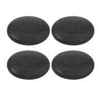 HOODANCOS 4pcs Hot Basalt Massage Stones Set for Foot and Back Therapy, Natural Black Curved Heated Stones for Spa Relaxation and Warm Muscle Relief