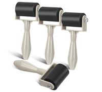HOODANCOS 4pcs Ink Roller Brayer Roller for Printmaking Assorted Color Rubber Plastic Easy to Clean Lightweight Printing and Rolling down Prints