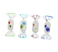 HOODANCOS 4pcs Japanese Style Glass Candy Decorations Handmade Home Adornment for Living Bedroom Dining Artistic Glass Crafts Candy Ornaments