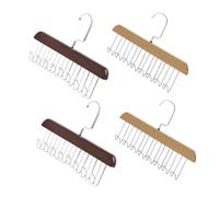 HOODANCOS 4pcs Jewelry Holder Rack Wall Mount Organizer for Necklaces Bras Tank Tops and Small Handbags Space-Saving Multifunctional Closet Hanger with Hooks for Belt Purse and Scarf Storage